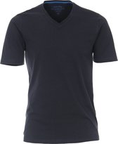 Redmond regular fit T-shirt - korte mouw V-hals - blauw - Maat: S