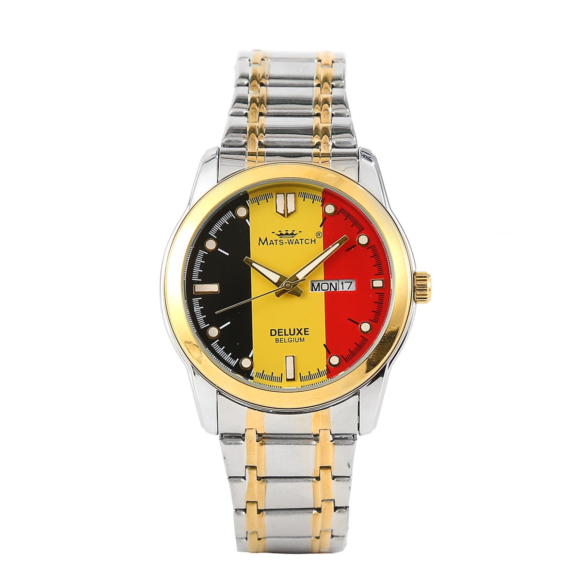 Mats-Watch - BELGIUM - Collectie voor Heren - Horloge voor hem- goud - Belgische Merk - Sieraden - Deluxe - Belgische kwaliteit - 25 jaar garantie - Limited Edition - horloge voor Heren