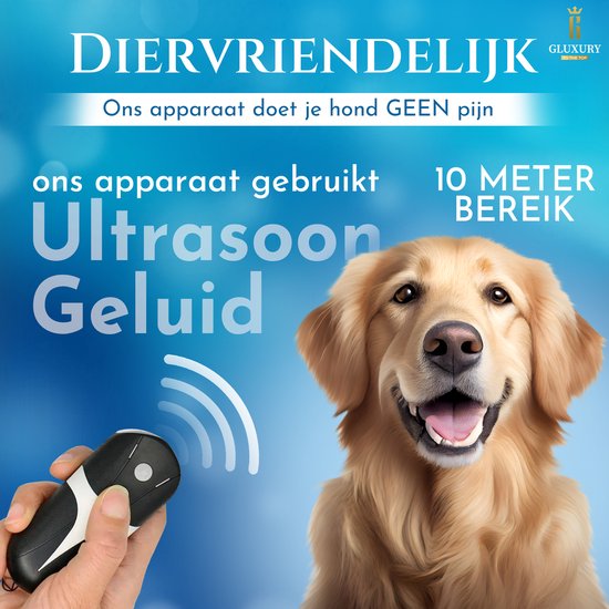 Ultrasone Anti- blaf Apparaat 2023 + Batterijen - Extra Snel van Blaffen af - Anti blafband – Honden Training Blaffen – Hondentrainer