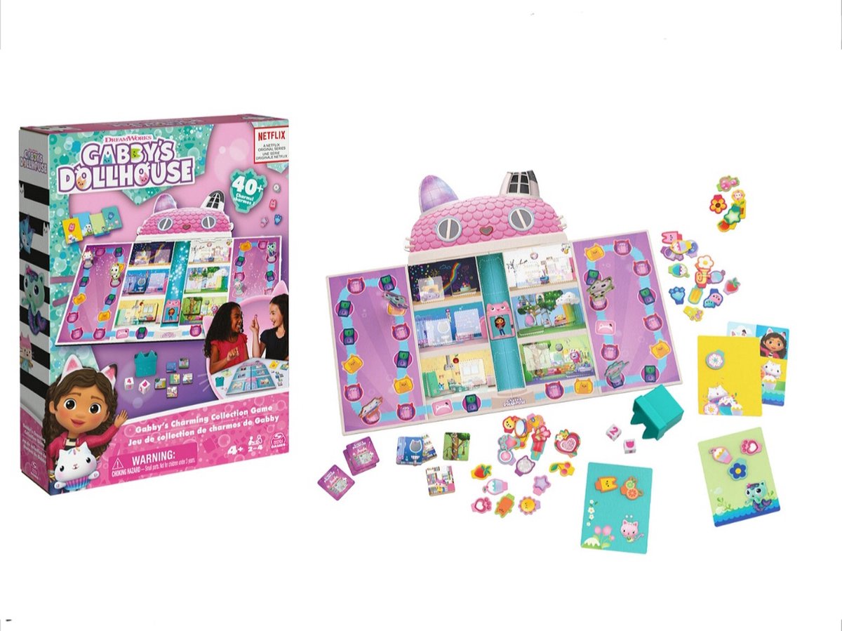 Gabby's Dollhouse, Charming Collection, Jeu de société pour enfant