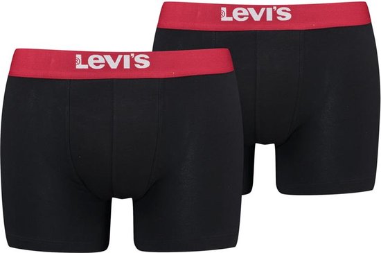 Levi's - Brief Boxershorts 2-Pack Zwart - Heren - Maat M - Body-fit