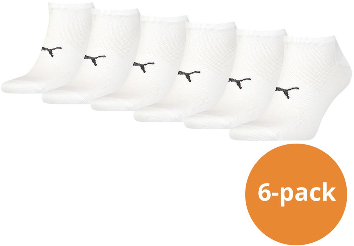 Puma Sport Sneakersokken Light 6-pack -35/38 Wit