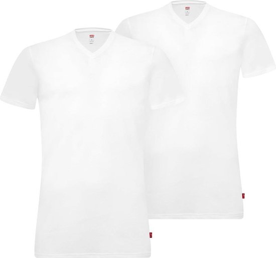 Levi's 2-pack t-shirts men V-Neck - wit