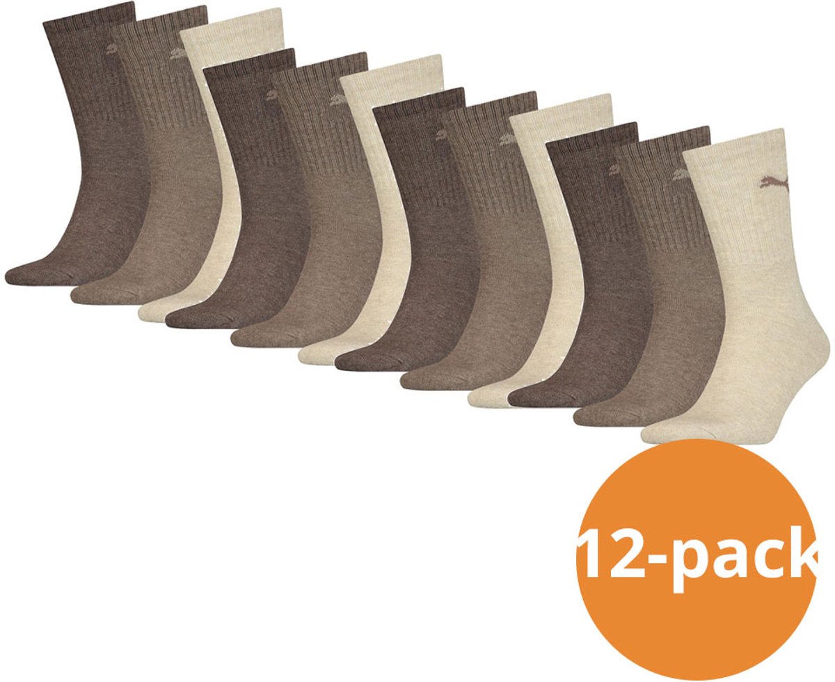 Puma Sportsokken Light Melange 12-pack-39/42 Bruin