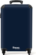 NoBoringSuitcases.com® - Koffer blauw - Trolley donkerblauw - 55x35x25