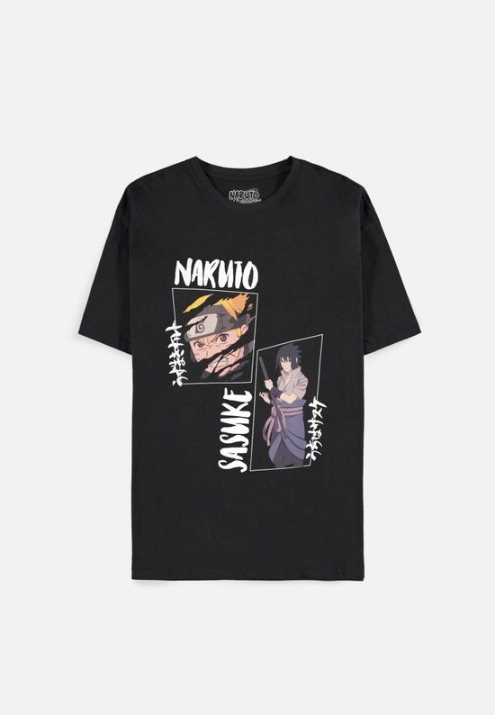 Naruto - Naruto & Sasuke Heren T-shirt - XS - Zwart