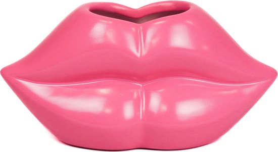 Foto: Housevitamin lips don t lie vaas bloempot neon roze 15 5x6 5x7 5cm moderne interieuraccessoire voor bloemen trendy home decor opvallende eyecatcher voor woonkamer 