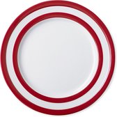 Cornishware Red - gebaksbord (1) - ⌀17cm - rood wit - gestreept - Cornish Red - bordje - aardewerk