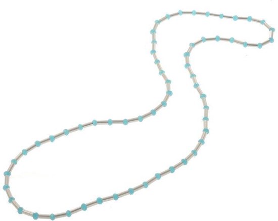 Behave Sautoir avec barres et perles en verre taillé facetté