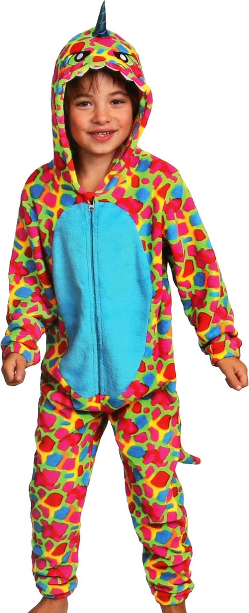 Draak Kinder Onesie met Capuchon, Polar Fleece Eendelige Pyjama.