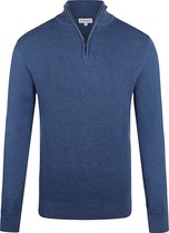 McGregor - Half Zip Trui Wolmix Donkerblauw - Heren - Maat XXL - Regular-fit