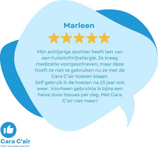 Cara C'air anti-allergie matrashoes - huisstofmijt allergie - wit 210x140x20cm