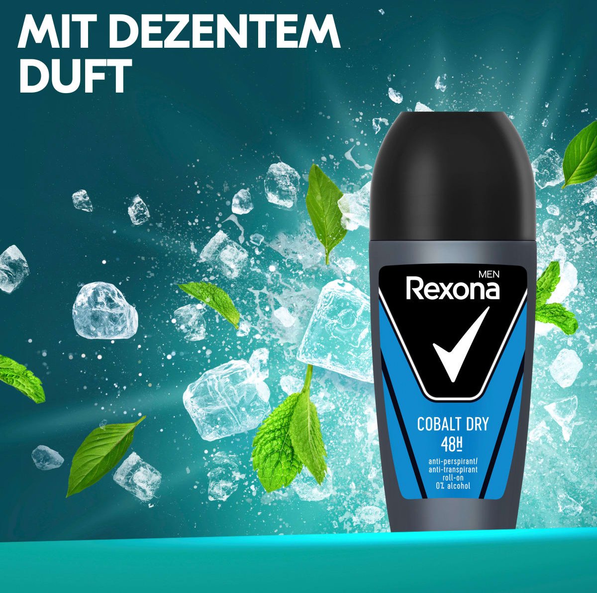Rexona Men Cobalt Dry Deodorant Man - 6 x 50 ml - Roll On - Zonder Alcohol