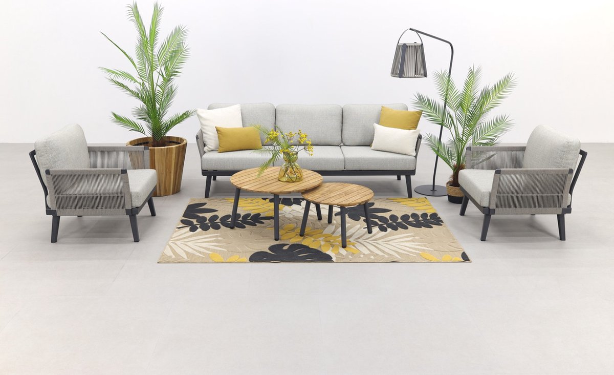 Durban/Mindo stoel-bank loungeset - 5-delig - Op=Op