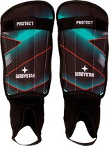 Derbystar Unisex Shin Guards SBS-Protect V20 - Turquoise/Black/Red - XXS