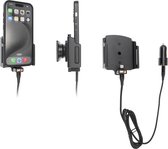 Brodit houder geschikt voor Apple iPhone 15 / 15 Pro , Actieve verstelbare houder met 12V USB SIG-Plug 70-83mm