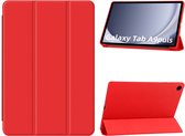 Hoes Geschikt voor Samsung Galaxy Tab A9 Plus hoes – tri-fold bookcase met auto/wake functie - 11 Inch – Rood