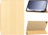Hoes Geschikt voor Samsung Galaxy Tab A9 Plus hoes – tri-fold bookcase met auto/wake functie - 11 Inch – Goud