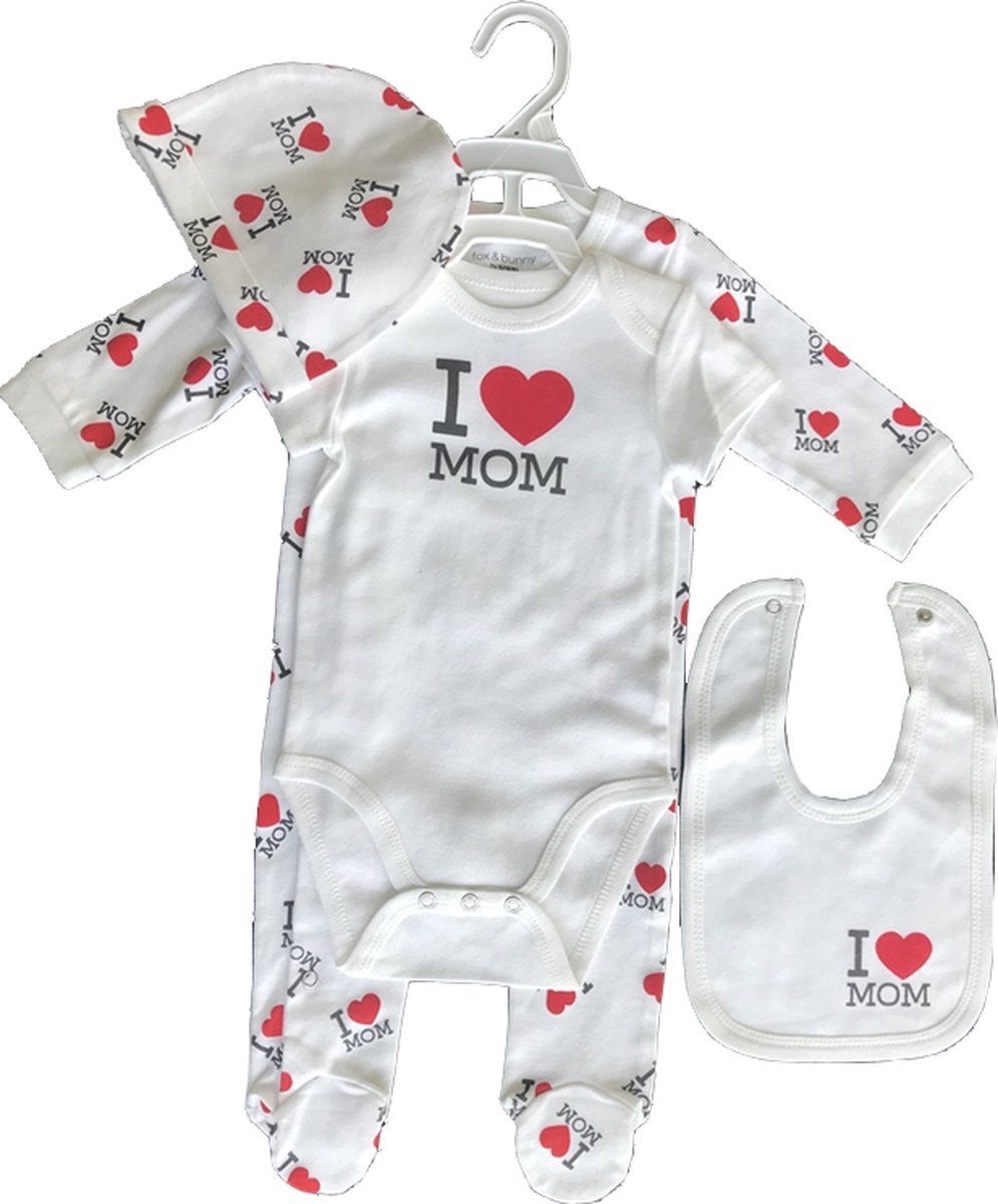 Goedkoopste I Love Mom - Babysetje 4 delig - Maat 68