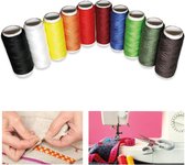 Naaigaren, 10 spoelen, 100% polyester, kleurrijk, set om te naaien in de machine en om met de hand te naaien