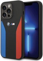 BMW M Blue & Red Silicone Back Case - Geschikt voor Apple iPhone 15 Pro Max (6.7") - Zwart
