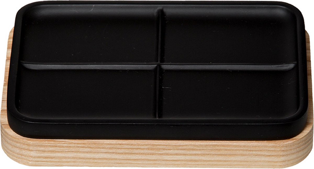 5Five Zwart zeepbakje houtlook Five - Naturéo