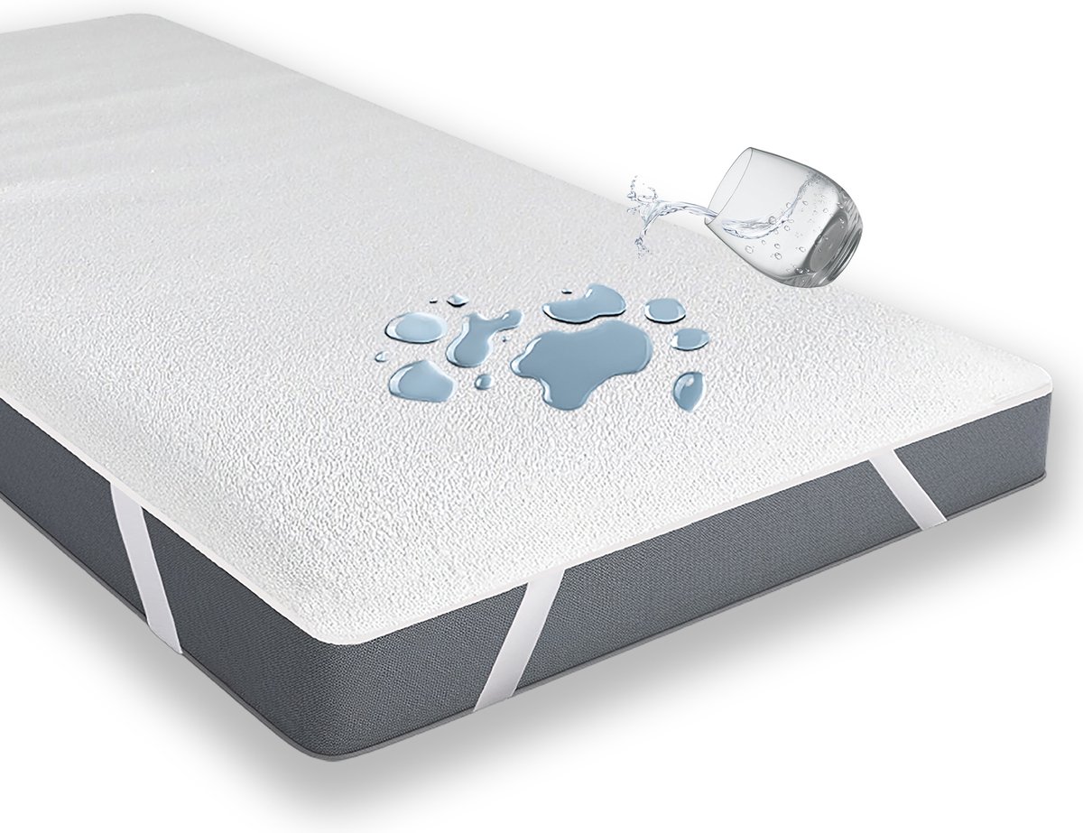 Jacobson - Matrasbeschermer 140x200 cm - Waterdichte Matrasbeschermer - Ademend - Antibacteriëel - Matrashoogte tot 30cm - Wit