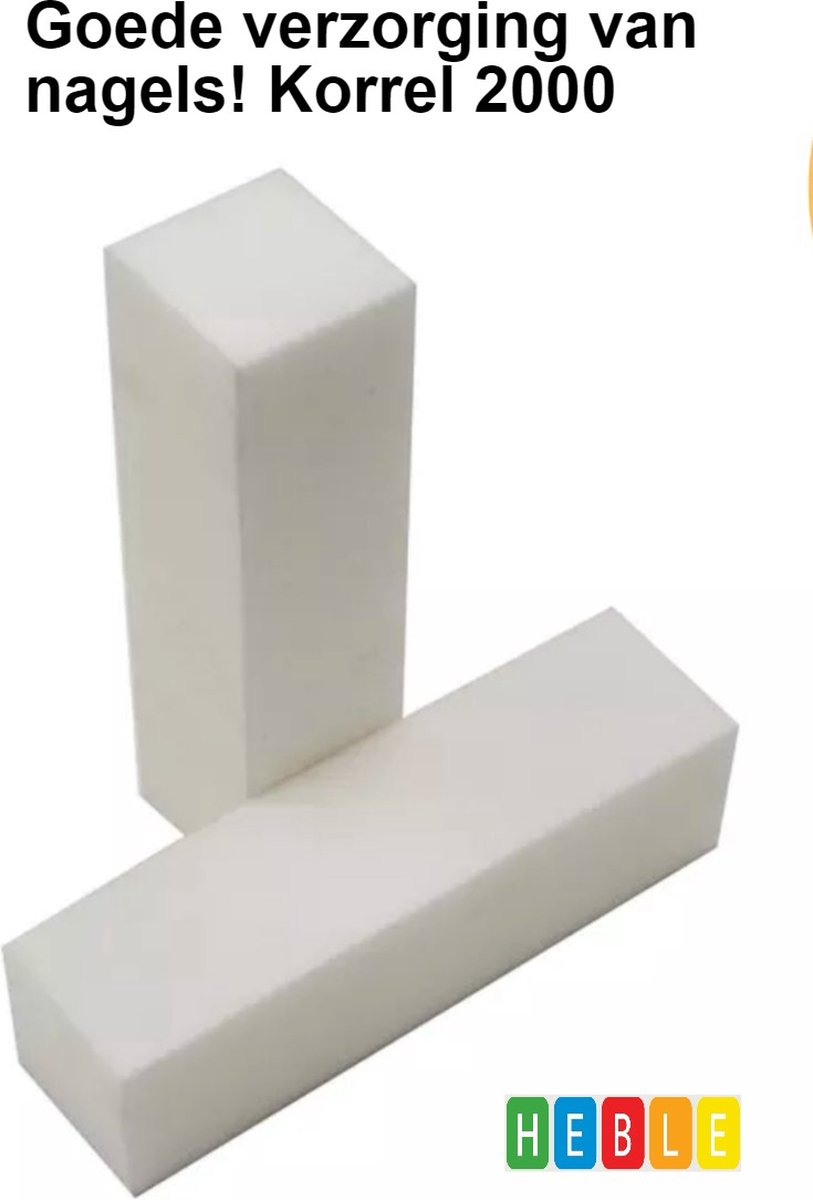 Goedkoopste 10x Blokvijl Wit - Verzorging Maximum - Schoonheidssalon - Nagels Nails -Verzorging - van Heble®