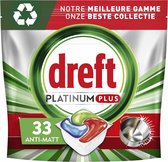 Dreft Platinum Plus Tablette Lave-vaisselle All In One Citron - 4 x 33 Capsules - 132 pièces