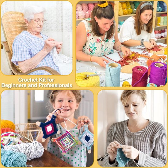 Complete doe het zelf haaknaaldenset voor beginner... – Grandado