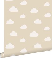 ESTAhome papier peint nuages ​​beige - 139559 - 0,53 x 10,05 m