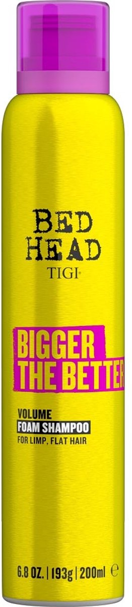 Bed Head by TIGI - Bigger The Better - Shampoo - Volume Foam - Voor fijn haar - 200ml
