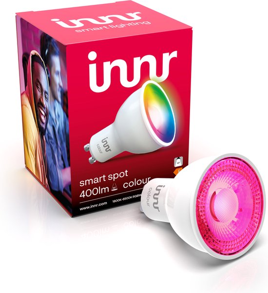 innr Smart Spot - werkt met Philips Hue*, Alexa, Google Home en SmartThings - GU10 RGBW/CCT 400lm - Zigbee 3.0