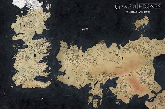GBeye Game of Thrones Westeros Carte Affiche - 91.5x61cm
