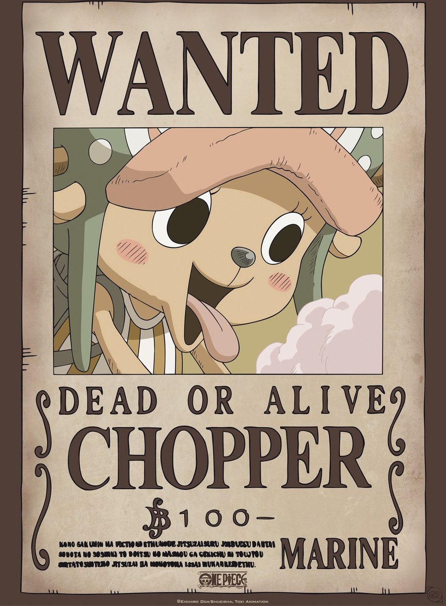 Poster One Piece Wanted Usopp New 35x52cm