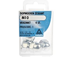 Deltafix dopmoer zeskant verzinkt m10 din 1587 4 st.