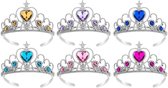 Uitdeelzakjes - Prinsessen Tiara - Kroon - 6-pack - Verkleedkleren Meisje - Paars, Blauw, Roze - Prinsessen speelgoed - Voor bij je prinsessenjurk meisje