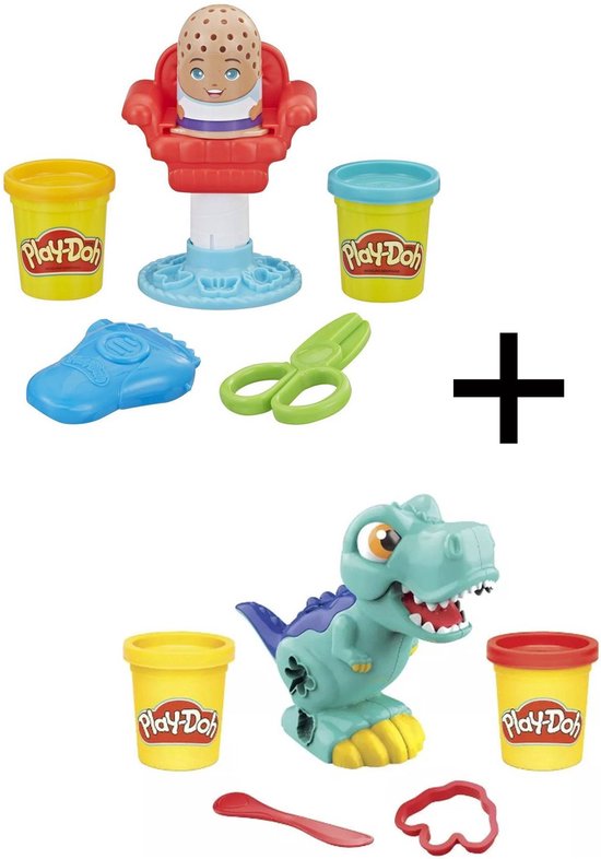 Set 2 Mini Play-Doh  Coffret Coiffeur Mini Crazy Cuts + Mini T