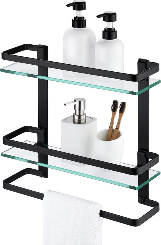 Étagère de douche 8 mm étagère en verre étagère en verre pour salle de bain  étagère... | bol.com