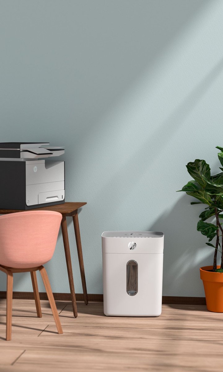 HP OneShred 8CC - Papierversnipperaar - P-4 / DIN 66399 - Shredder - 15L - Kantoor/ Thuisgebruik - Wit thumbnail 7