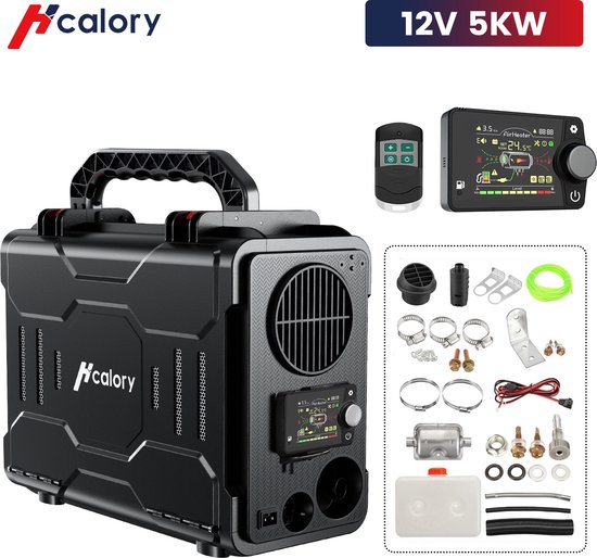 Chauffage de stationnement portable Hcalory 12V 5KW avec Bluetooth et  application