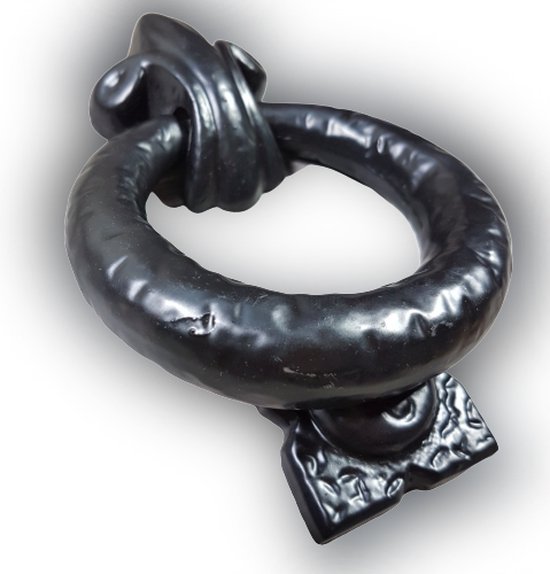Deurklopper landelijk zwart/RING
