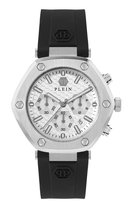 Philipp Plein The Hexagon Chrono PWZBA0123 Horloge - Siliconen - Zwart - Ø 42 mm