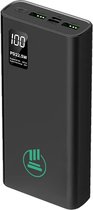 20.000 mAh Powerbank - Grote capaciteit - USB, USB C in & uit - 22.5w super snellader & batterij LED-display - Universele Powerbank voor voor alle telefoon - Apple iPhone / Samsung - Zwart