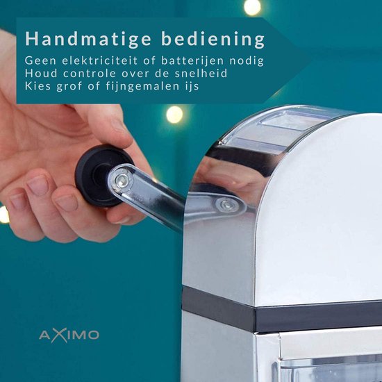 AXIMO IJscrusher met schep - Professionele Ice Crusher - RVS Messen - IJsvergruizer Handmatig van Axi — afbeelding 4