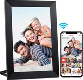 Cadre photo numérique avec application Frameo et WiFi - cadre photo - 10,1 pouces - écran en verre HD+ - noir - micro SD - écran tactile