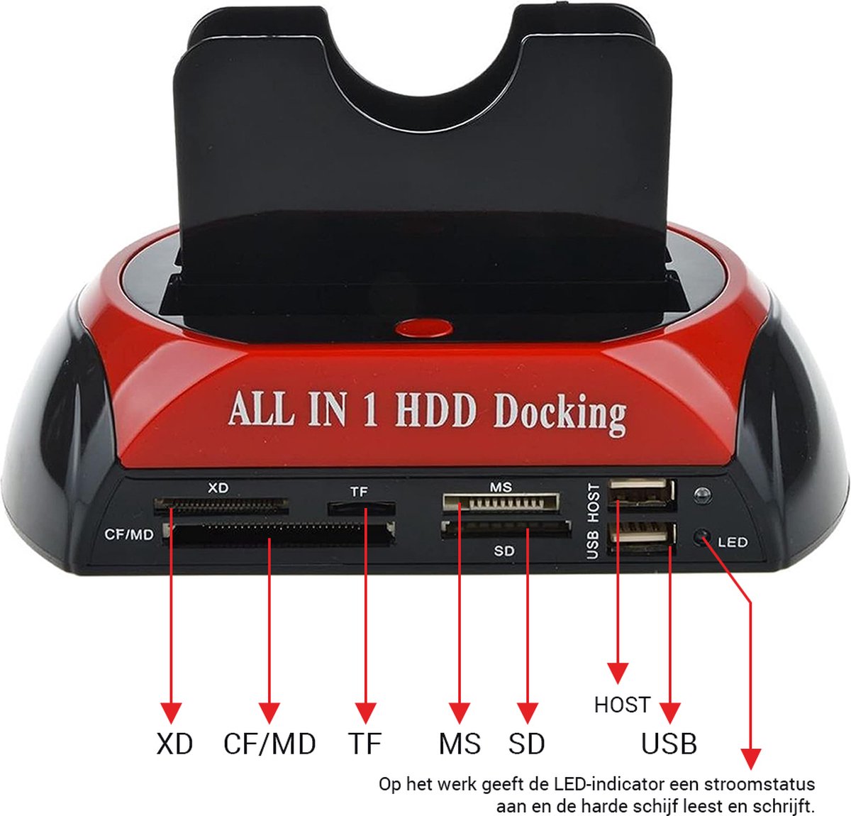 Station Accueil Dock pour Disque Dur 2.5 3.5 IDE SATA / USB ESATA HUB +  Lecteur de Carte