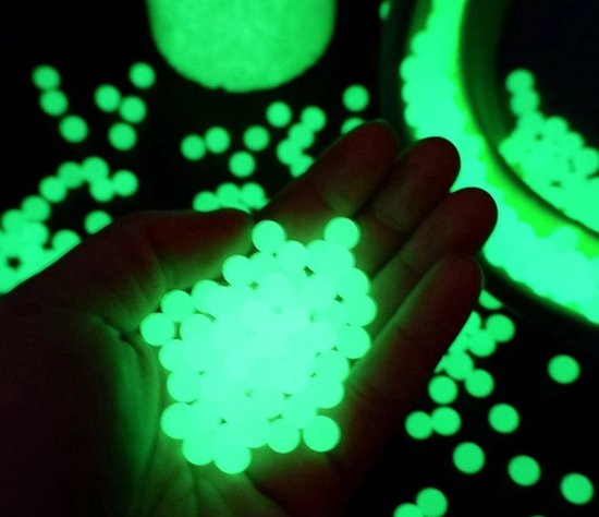 Foto: Glow in the dark waterparels 12 000 stuks water absorberende balletjes waterballetjes water beads lichtgevend 7 8mm groen