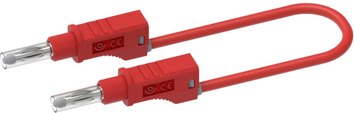Electro PJP 2217/600V-CD1-50R Meetsnoer Bananenstekker Bananenstekker 0.50 m Rood 1 stuk(s)