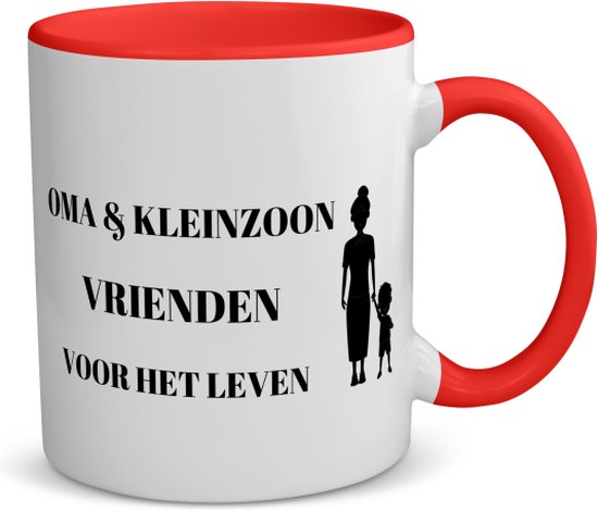 Bellatio Decorations Cadeau koffiemok voor een geweldige oma - blauw - keramiek - 300 ml